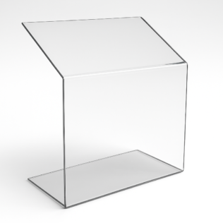 Clear Perspex Angled Sneeze Screen (4mm)
