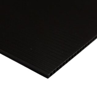 Black Fluted Polypropylene Corrugated Display Board