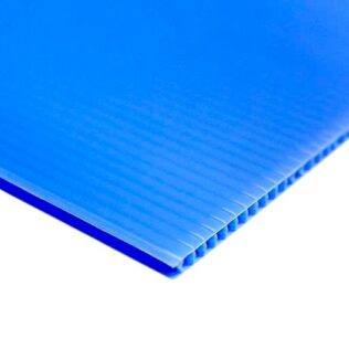 Blue Fluted Polypropylene Corrugated Display Board