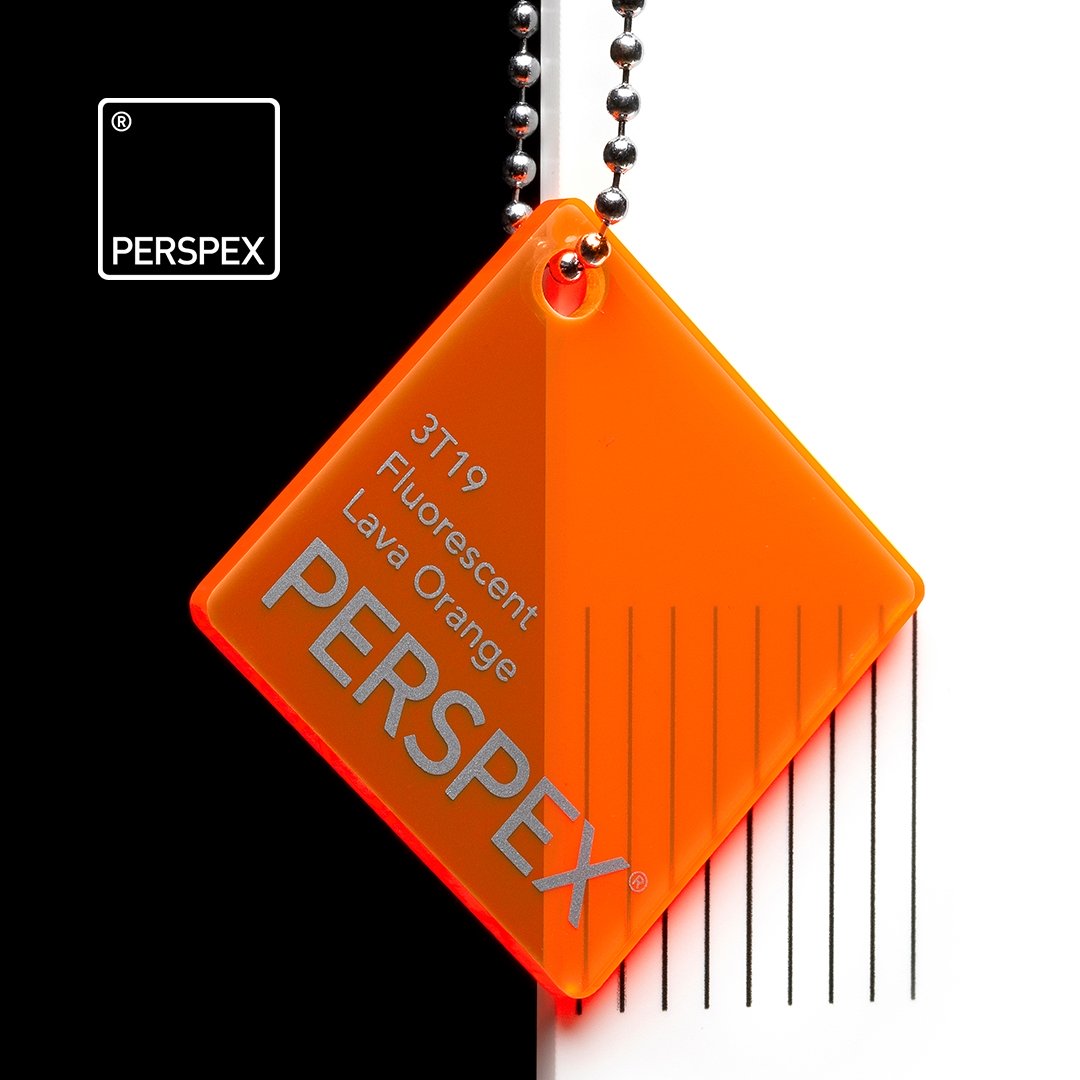 Lava Orange 3T19 Fluorescent Acrylic Sheet