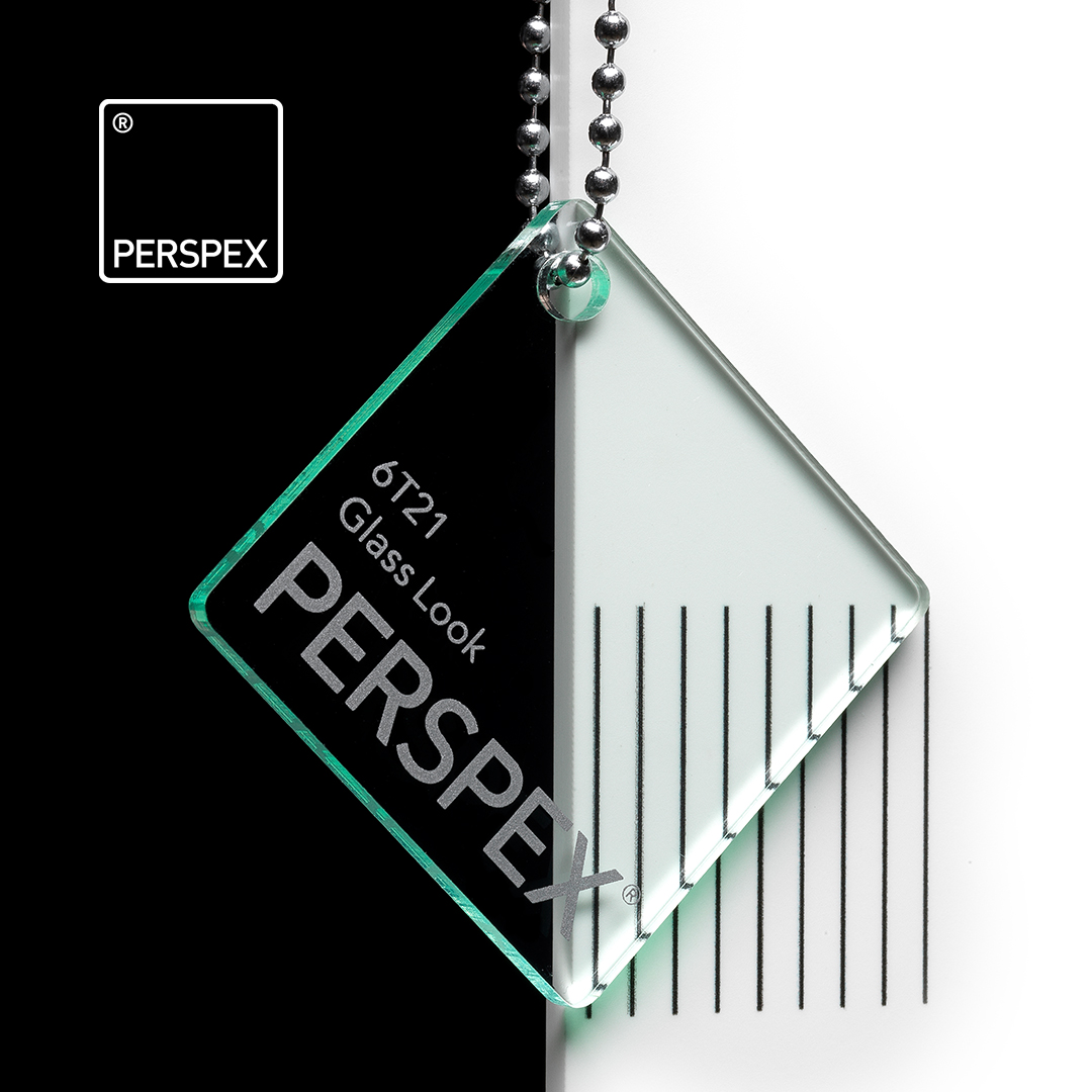 Green Edge (Glass Look) 6T21 Tinted Perspex Sheet