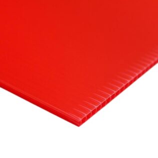 Red Fluted Polypropylene Corrugated Display Board