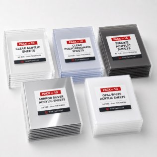 Acrylic, Polycarbonate & Mirror Offcuts – A4 & A3 Clearance Packs