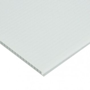 White Fluted Polypropylene Corrugated Display Board