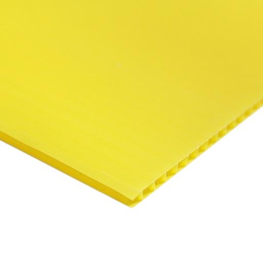 Yellow Fluted Polypropylene Corrugated Display Board
